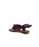Lila Deri Kadın Parmak Arası Sandalet