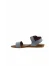 Mavi Deri Kadın Düz Sandalet