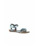 Mavi Parlak Deri Kadın Parmak Arası Sandalet