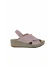 Pembe Deri Kadın Dolgu Topuklu Sandalet
