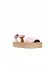 Pembe Deri Kadın Espadril Sandalet