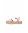 Pembe Deri Kadın Espadril Sandalet