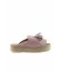 Pembe Deri Kadın Espadril Terlik