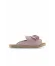 Pembe Deri Kadın Espadril Terlik