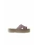 Pembe Deri Kadın Espadril Terlik