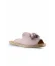 Pembe Deri Kadın Espadril Terlik