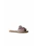Pembe Deri Kadın Espadril Terlik