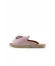 Pembe Deri Kadın Espadril Terlik