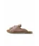 Pembe Deri Kadın Espadril Terlik