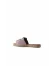 Pembe Deri Kadın Espadril Terlik