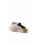 Pembe Deri Kadın Espadril Terlik