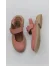 Pembe Nubuk Kadın Düz Sandalet