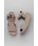 Pembe Pembe Deri Kadın Dolgu Topuklu Sandalet