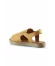 Sarı Deri Kadın Espadril Sandalet