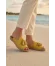 Sarı Deri Kadın Espadril Terlik