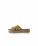 Sarı Deri Kadın Espadril Terlik