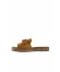 Sarı Deri Kadın Espadril Terlik