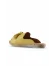 Sarı Deri Kadın Espadril Terlik