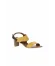 Sarı Deri Kadın Topuklu Sandalet