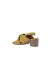 Sarı Deri Kadın Topuklu Sandalet