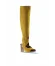 Sarı Süet Kadın Topuklu Çizme