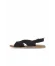 Siyah Alf Süet Kadın Düz Sandalet