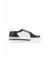 Siyah Beyaz Deri-Süet Kadın Sneakers