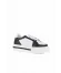Siyah Beyaz Deri-Süet Kadın Sneakers