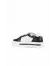 Siyah Beyaz Deri-Süet Kadın Sneakers