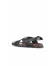 Siyah Deri Erkek Sandalet