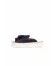 Siyah Deri Kadın Espadril Terlik