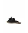 Siyah Deri Kadın Espadril Terlik