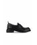 Siyah Deri Kadın Loafer