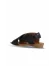 Siyah Deri Kadın Sandalet