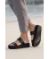 Siyah Sedefli-Paris Kadın Dolgu Topuklu Terlik