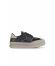 Siyah Süet-Deri Kadın Sneakers