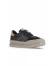 Siyah Süet-Deri Kadın Sneakers