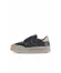 Siyah Süet-Deri Kadın Sneakers