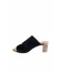 Siyah Süet Kadın Topuklu Terlik