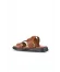 Taba Deri Erkek Düz Sandalet