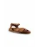 Taba Deri Kadın Düz Sandalet