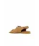 Taba Deri Kadın Düz Sandalet