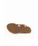 Taba Koyu Deri Kadın Dolgu Topuklu Sandalet