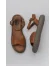 Taba Koyu Deri Kadın Düz Sandalet