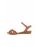 Taba Koyu Deri Kadın Sandalet