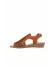 Taba Koyu Deri Kadın Sandalet