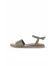 Yeşil Deri Kadın Düz Sandalet