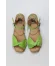 Yeşil Deri Kadın Espadril Sandalet