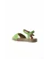 Yeşil Deri Kadın Espadril Sandalet