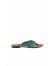 Yeşil Deri Kadın Parmak Arası Sandalet